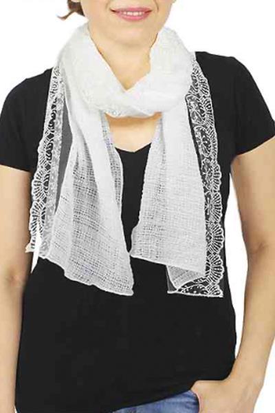 Tulle Lace Skinny Scarf