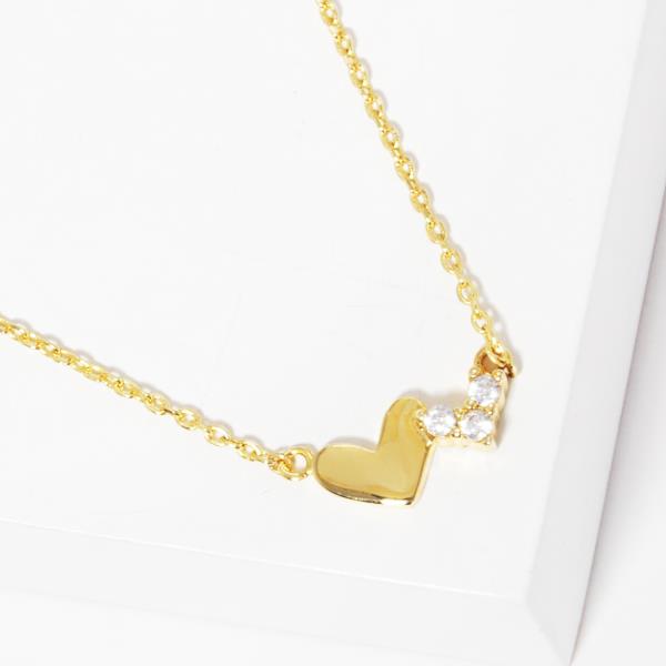 RHINESTONE HEART NECKLACE