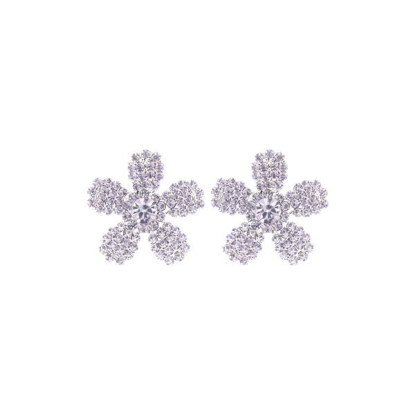 Chic Rhinestone Flower Earring