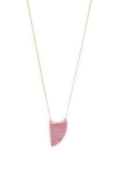 FAUX STONE PENDANT NECKLACE