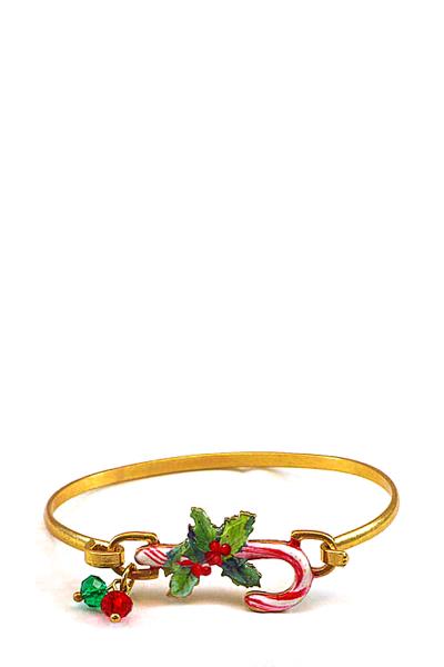 CANDY CANE CHRISTMAS WIRE BRACELET