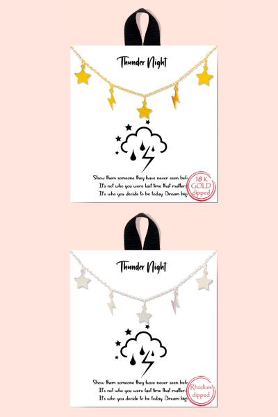 THUNDER NIGHT STAR CHAMR DANGLE NECKLACE