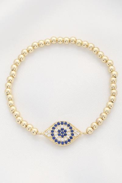 Ball Chain Stretch Hamsa Bracelet