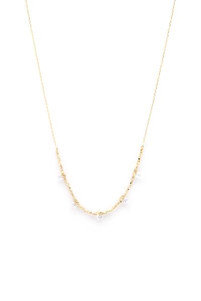 Cubic Zirconia Brass Metal Necklace