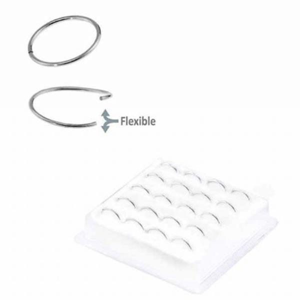 STERLING SILVER HOOP NOSE RING (36 PC)