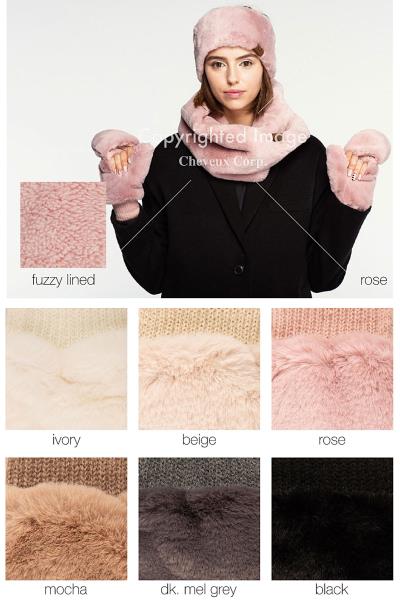 C.C FAUX FUR MITTEN CC GLOVE