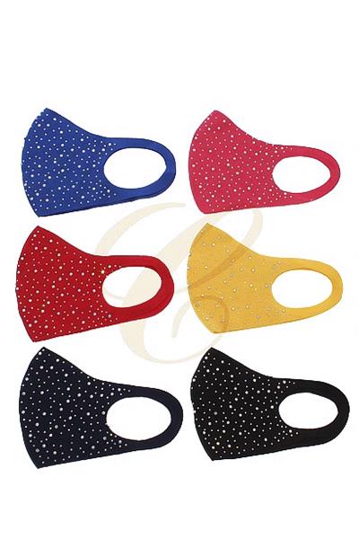 Galaxy Rhinestone Deco Face Mask Assorted Color