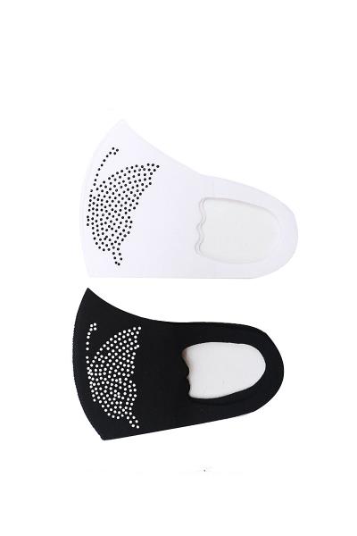 Kids Rhinestone Butterfly Dotty Face Mask 12 Pcs