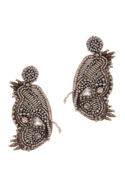 Beaded Flying Butterfly Earring