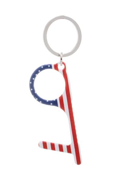 COIVD-19 DOOR OPENER METAL KEY CHAIN
