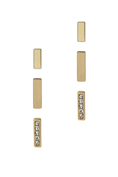 Chic Fashion Stud Earring (3 Pairs)