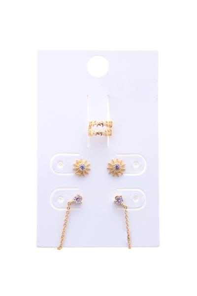 EAR CUFF AND MULTI EARRING 2 PAIR SET