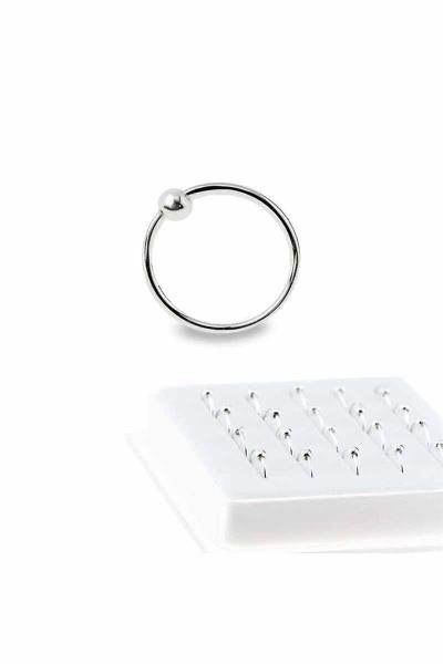 22 Gauge Sterling Silver Nose Hoop 20 Pc