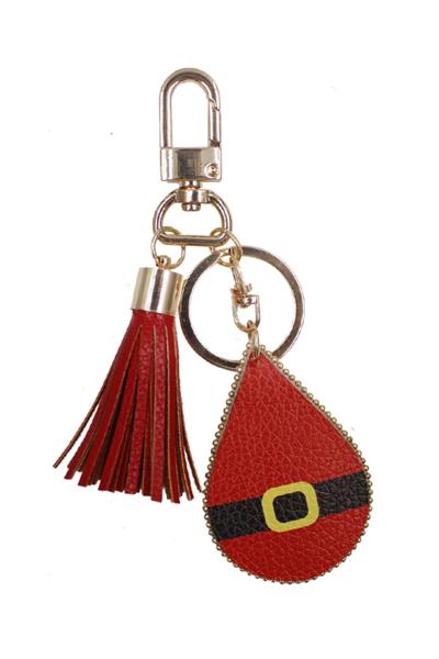 CHRISTMAS SANTA CLAUS PATTERN TASSEL KEY CHAIN