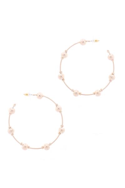 MULTI BALLS OPEN HOOP EARRING