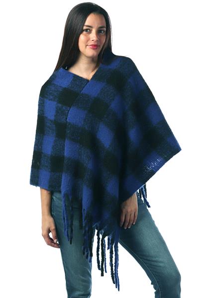 Gingham Soft Poncho