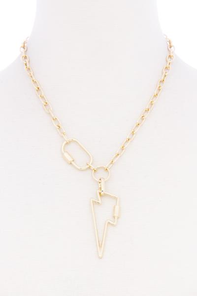 LIGHT BOLT PENDANT NECKLACE