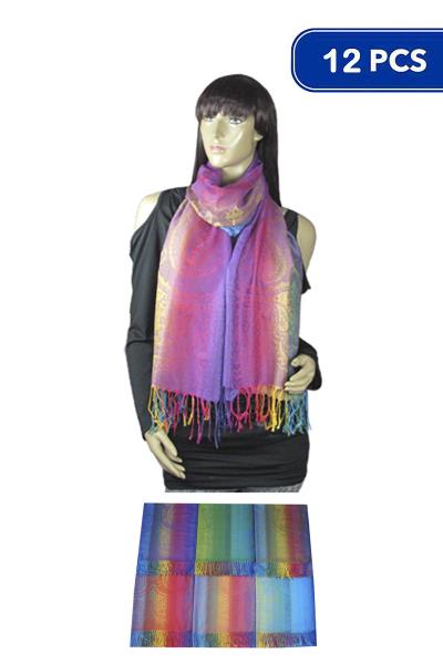 Colorful Tassel Scarf 12PC