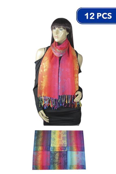 Colorful Tassel Scarf 12PC