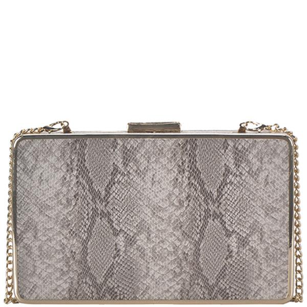 Fancy Snake Skin Design Crossbody Clutch