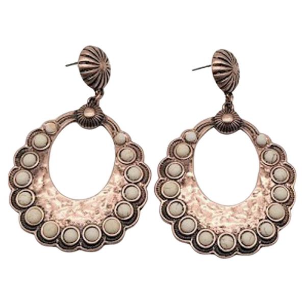 Western Style Marbling Stone Dangle Earring