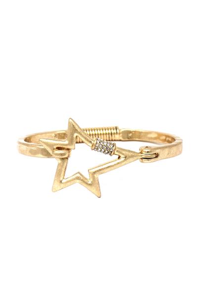 Metal Star Bangle Bracelet