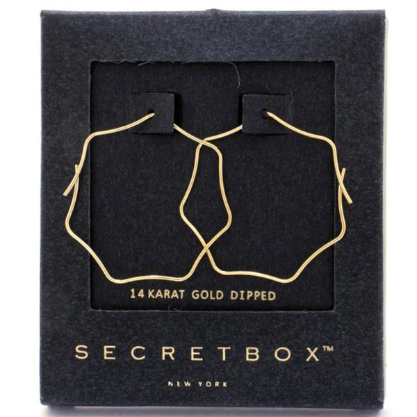 SECRET BOX Wavy Circle Drop Earring