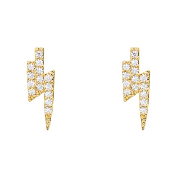 SECRET BOX Lighting Bolt Charm Stud Earring