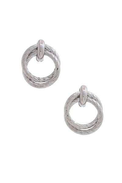 Twisted Double Circle Earring