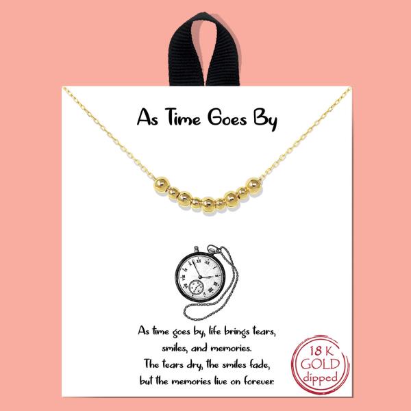 BLB AS TIME GOES BY MULTI BALL METAL NECKLACE