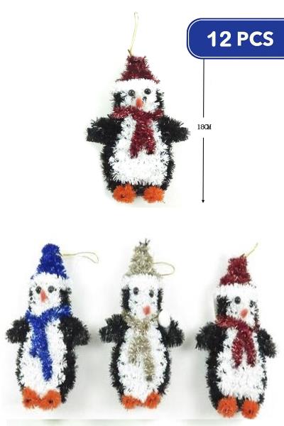 FASHION CHRISTMAS PENGUIN DECORATION ORNAMENT (12 UNITS)