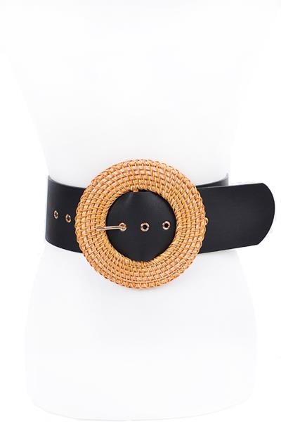 OVERSIZED BAMBOO BUCKLE WAIST BELT