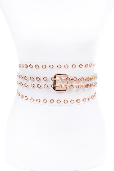 MULTI OPEN RING CLEAR PVC BELT