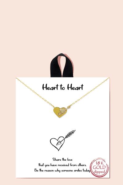 BLB HEART TO HEART PENDANT NECKLACE
