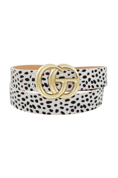 GO BUCKLE DOT LEOPARD STANDARD BELT