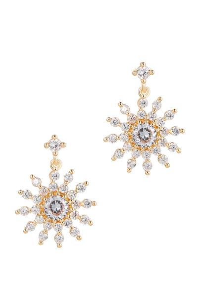 Snowflower Rhinestone Dangle Earring