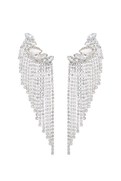 Rhinestone Tassel Stud Earring