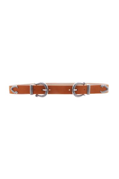 WESTERN STYLE DOUBLE BUCKLE BELT