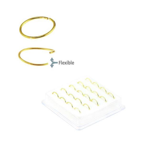 Gold Surgical Steel Hoop Nose Ring 20 Pc