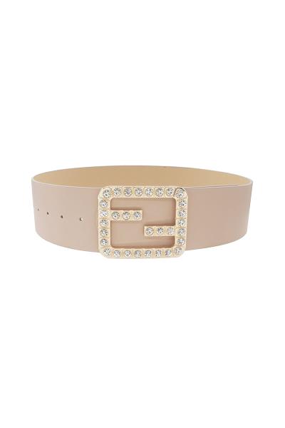 METAL RHINESTONE BUCKLE BELT
