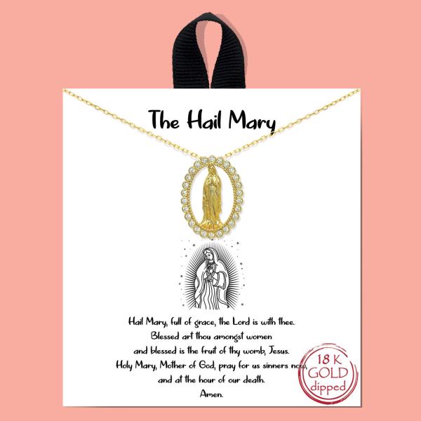 BLB THE HAIL MARY PENDANT NECKLACE