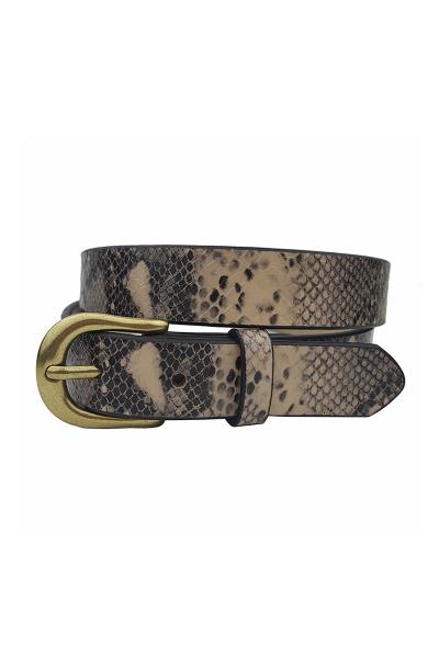 ANIMAL PRINT METAL BUCKLE BELT