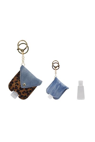 MINI LEATHER EMPTY BOTTLE HOLDER KEY CHAIN BAG