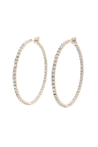 RHINESTONE PAVE HOOP EARRING