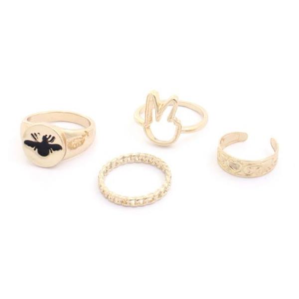 SODAJO Peace Metal Ring Set