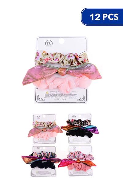 Multi Style Hair Tie Scrunchies 12 Pc