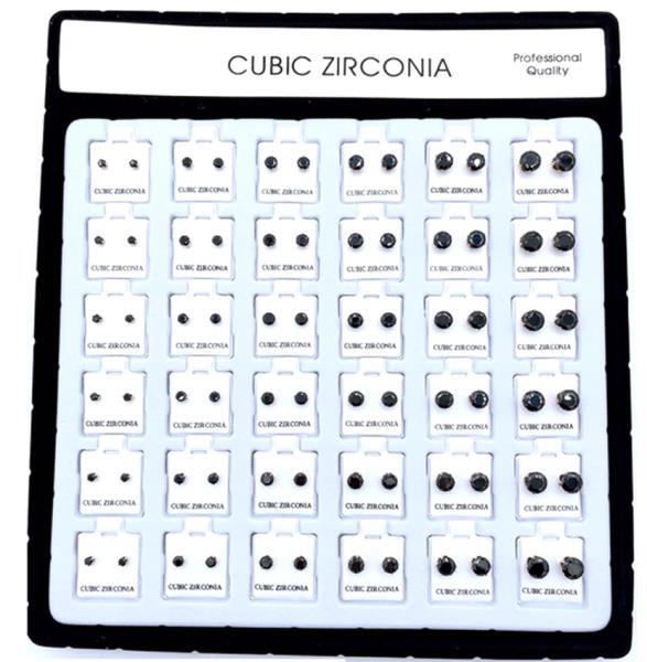 Cubic Zirconia Stud Earring (12 Units)