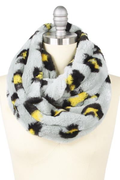 LEOPARD PRINT PLUSH INFINITY SCARF