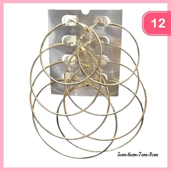 Metal Hoop Earring (12 Units)