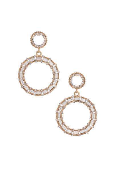 Stone Round Dangle Earring